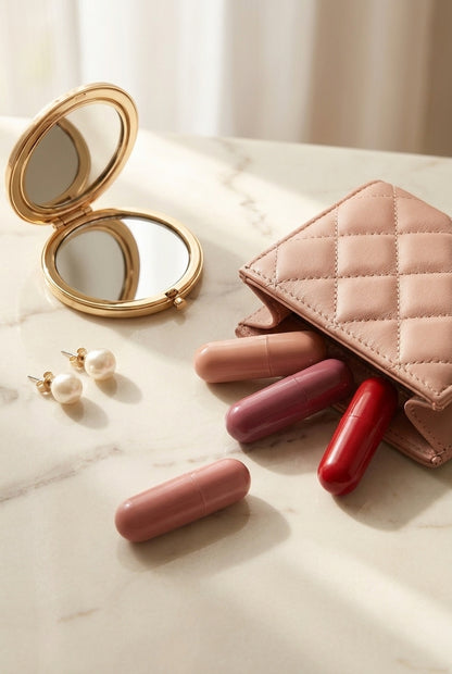 Lipstick capsules with purse