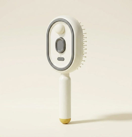 SilkGlide™ Steam Straightening Brush — Silky, Frizz-Free Hair in 5 Minutes