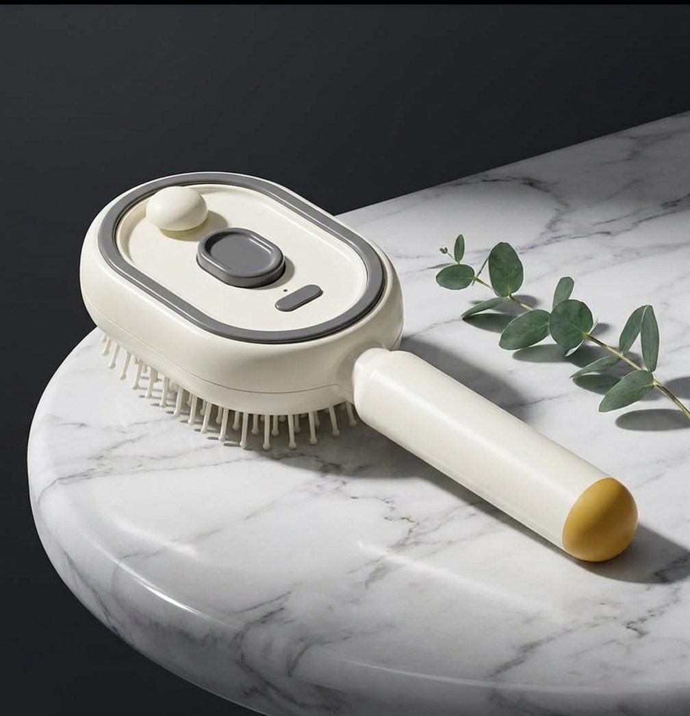 Vionns steam straightener brush with fine steam rising