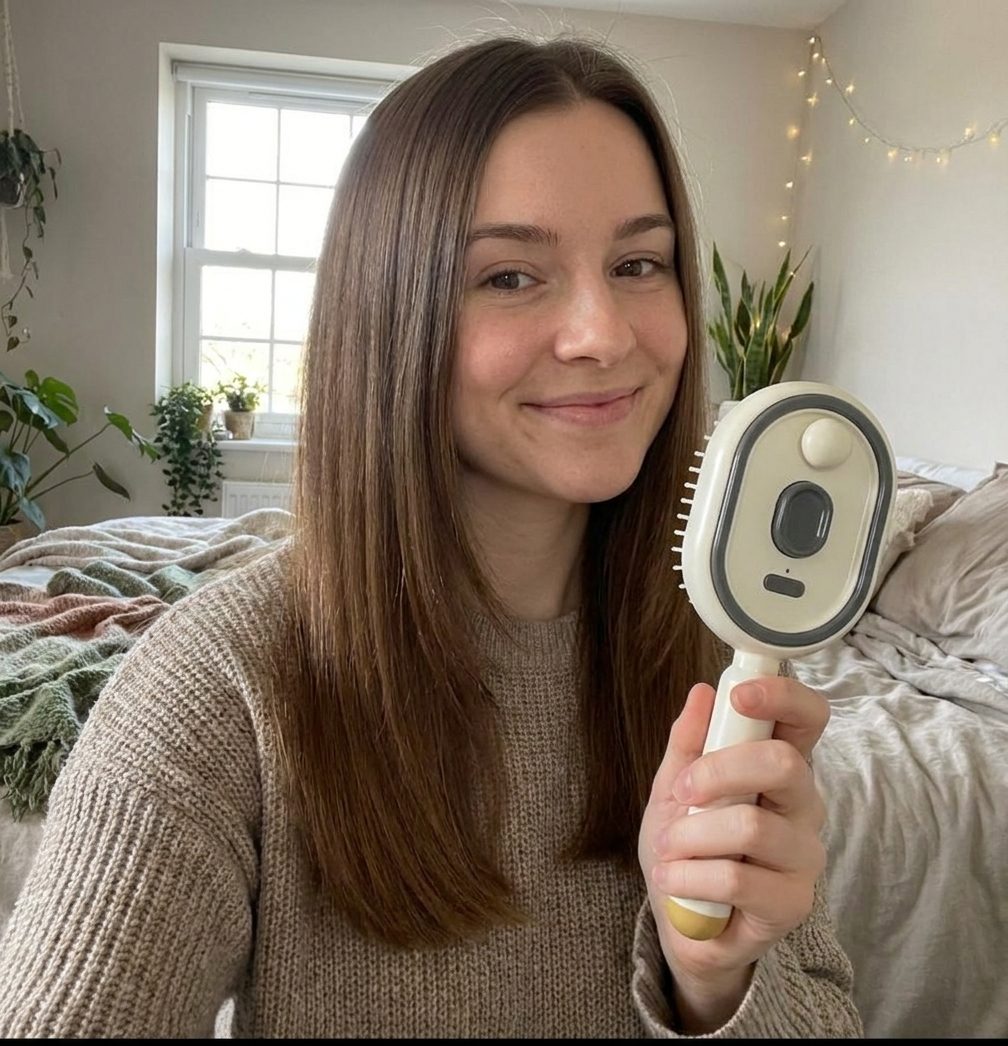 Customer photo: freshly straightened hair